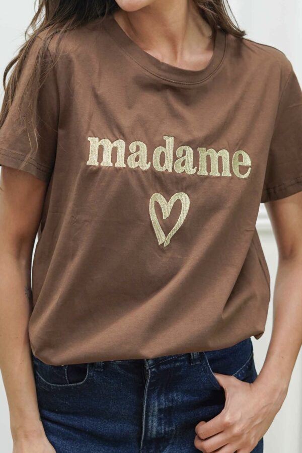 T-shirt Madame Marron