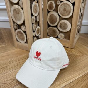Casquette AMOUR blanc/rouge