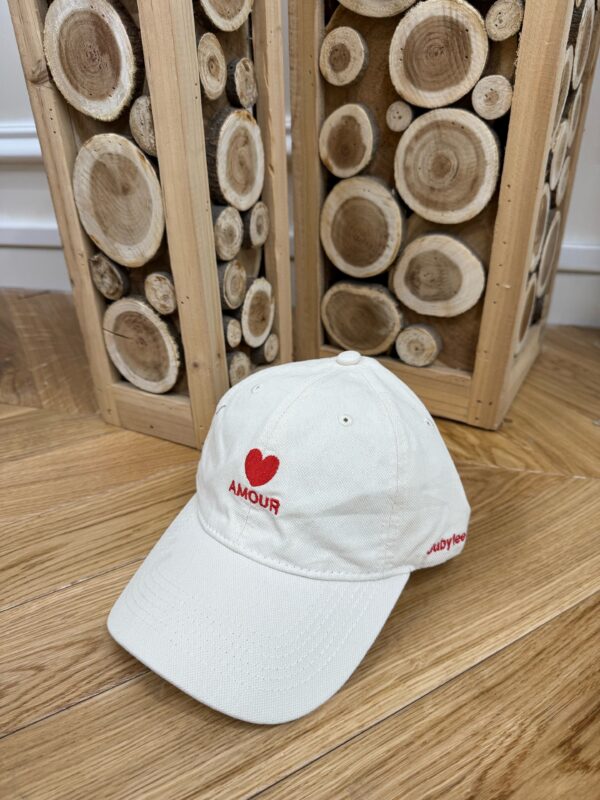 Casquette AMOUR blanc/rouge