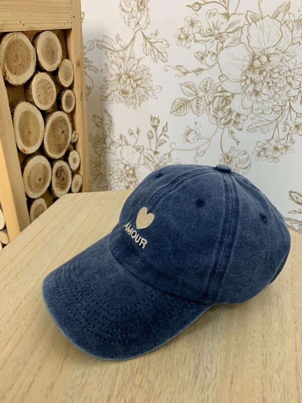 Casquette AMOUR Bleu délavé