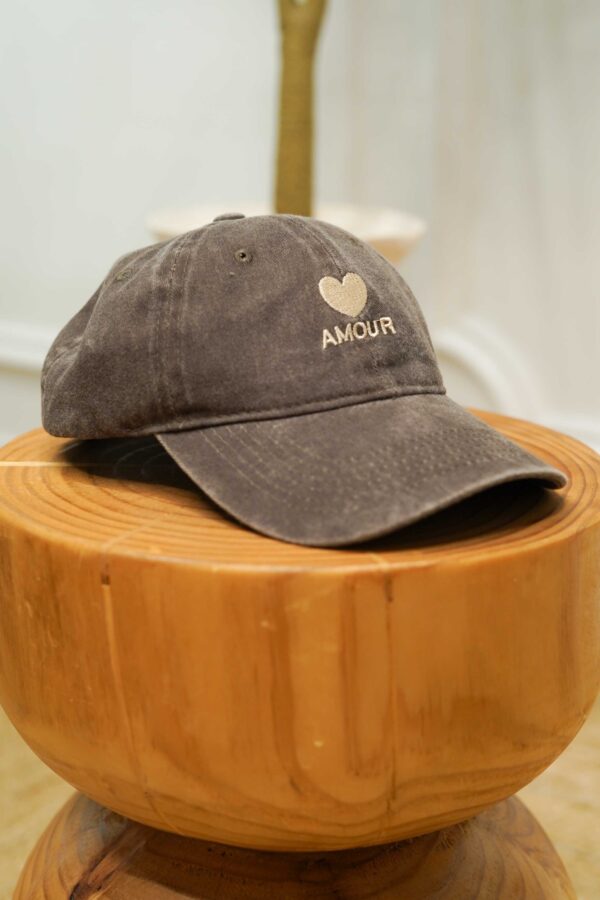 Casquette AMOUR Marron délavé