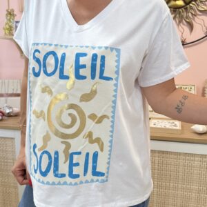 T-shirt Soleil col V