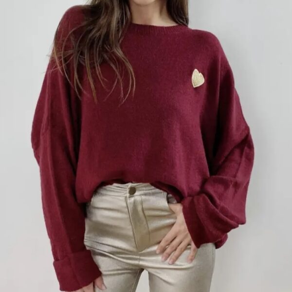 Pull Eden - Bordeaux – Image 2