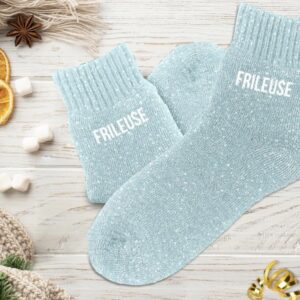Chaussettes polaires à paillettes "Frileuse"